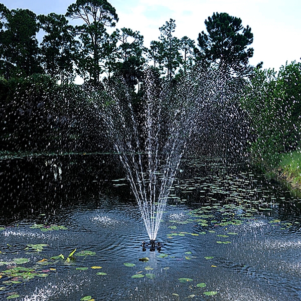 Pond Boss 1/2 HP Floating Fountain - Single-Tier Fountain Nozzle