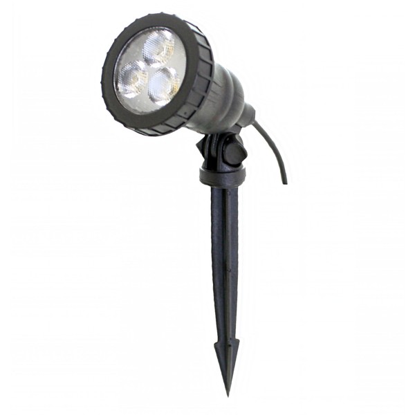 Pond Force 3 Watt LED Pond Light - Shown with Garden Stake