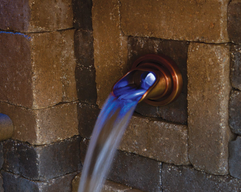 Atlantic Water Gardens Copper Finish Olivett Wall Spout (Oval Plate ...