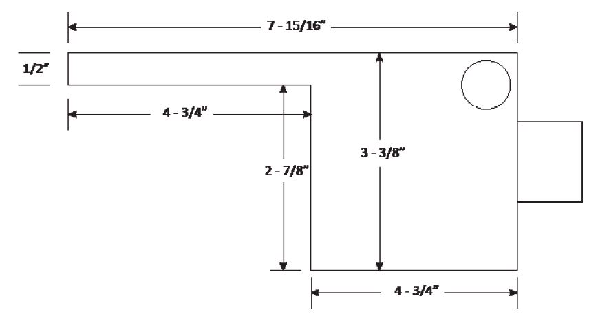 ProEco Products Acrylic Waterfall Weir - Dimensions