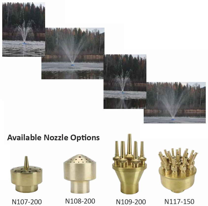 ProEco Products FF-8000 Floating Fountain - Nozzle Options