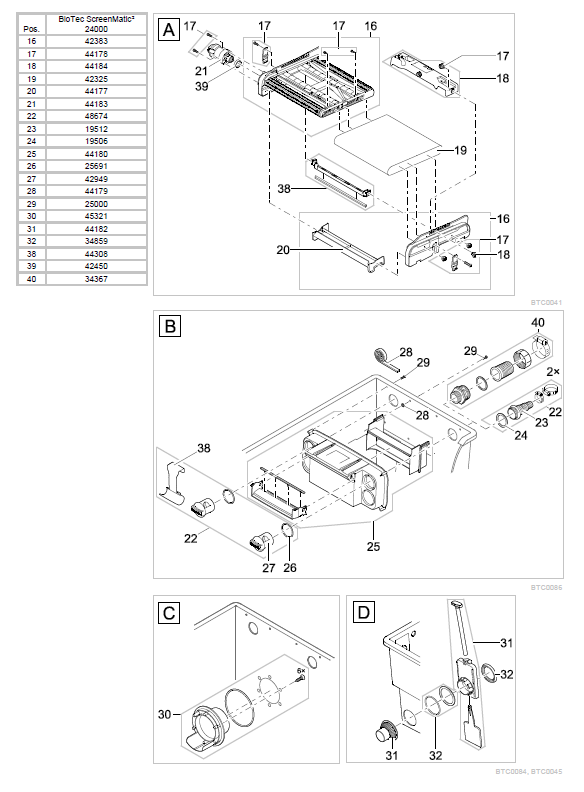 Oase BioTec Screenmatic 2 24000 Pond Filter - Parts Diagram 2